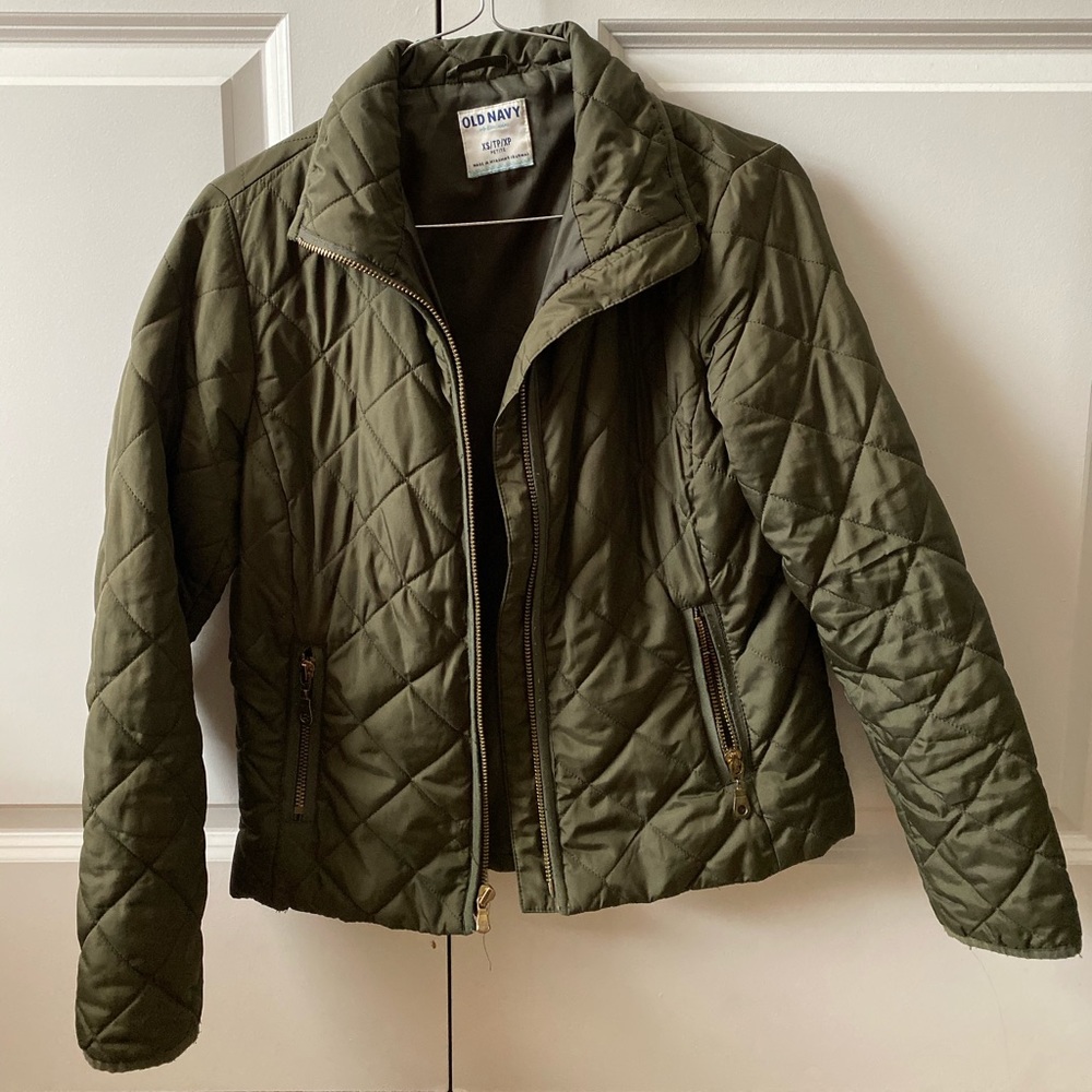 OLD NAVY | Olive Quilted Jacket (Barely Used)